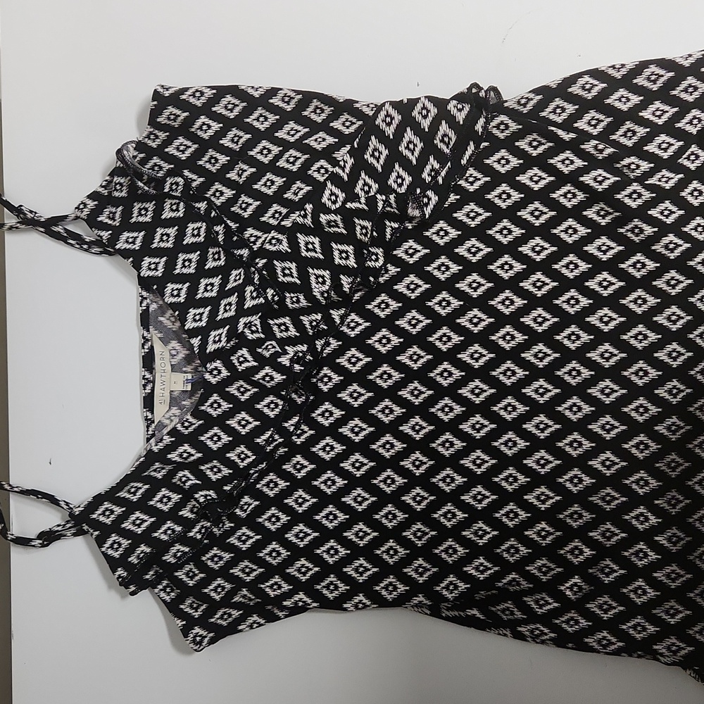 41 Hawthorn Womens Tank Top Medium Black with White Diamonds